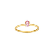 14kt. guldring m/ pink topas - Urma.dk