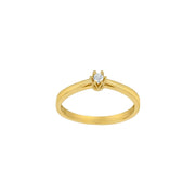 14kt. guldring m/2,5 mm cz i 6 grabber - Urma.dk