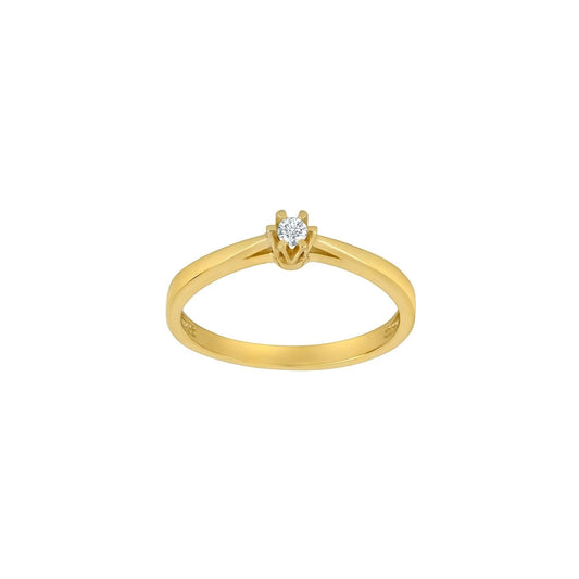 14kt. guldring m/2,5 mm cz i 6 grabber - Urma.dk