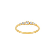 14kt. guldring m/5 x cz - Urma.dk
