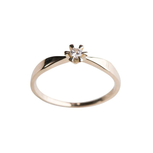 14kt. guldring m/cz - Urma.dk