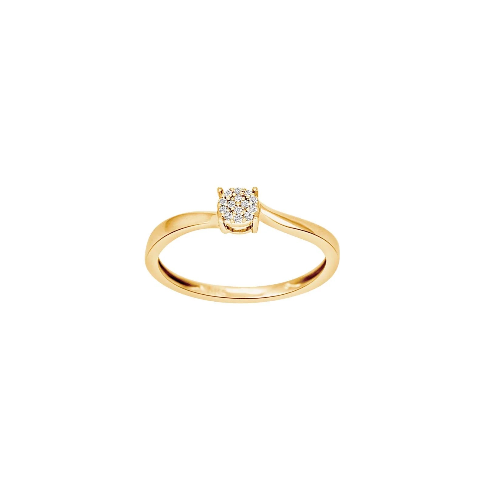 14kt. guldring m/dia. 0.03ct W/SI - Urma.dk