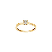 14kt. guldring m/dia. 0.03ct W/SI - Urma.dk