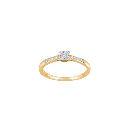 14kt. guldring m/dia. 0.04ct W/SI - Urma.dk