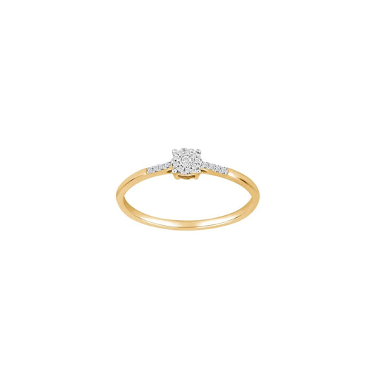 14kt. guldring m/dia. 0.06ct W/SI - Urma.dk