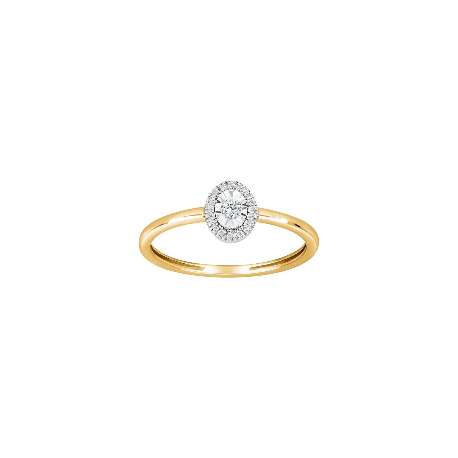 14kt. guldring m/dia. 0.08ct W/SI - Urma.dk