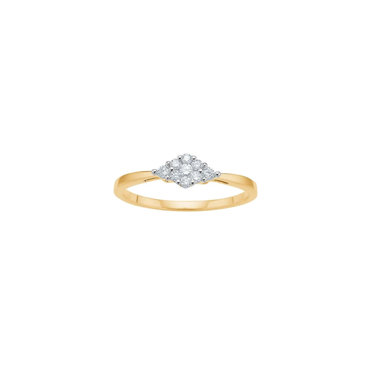 14kt. guldring m/dia. 0.15ct W/SI - Urma.dk
