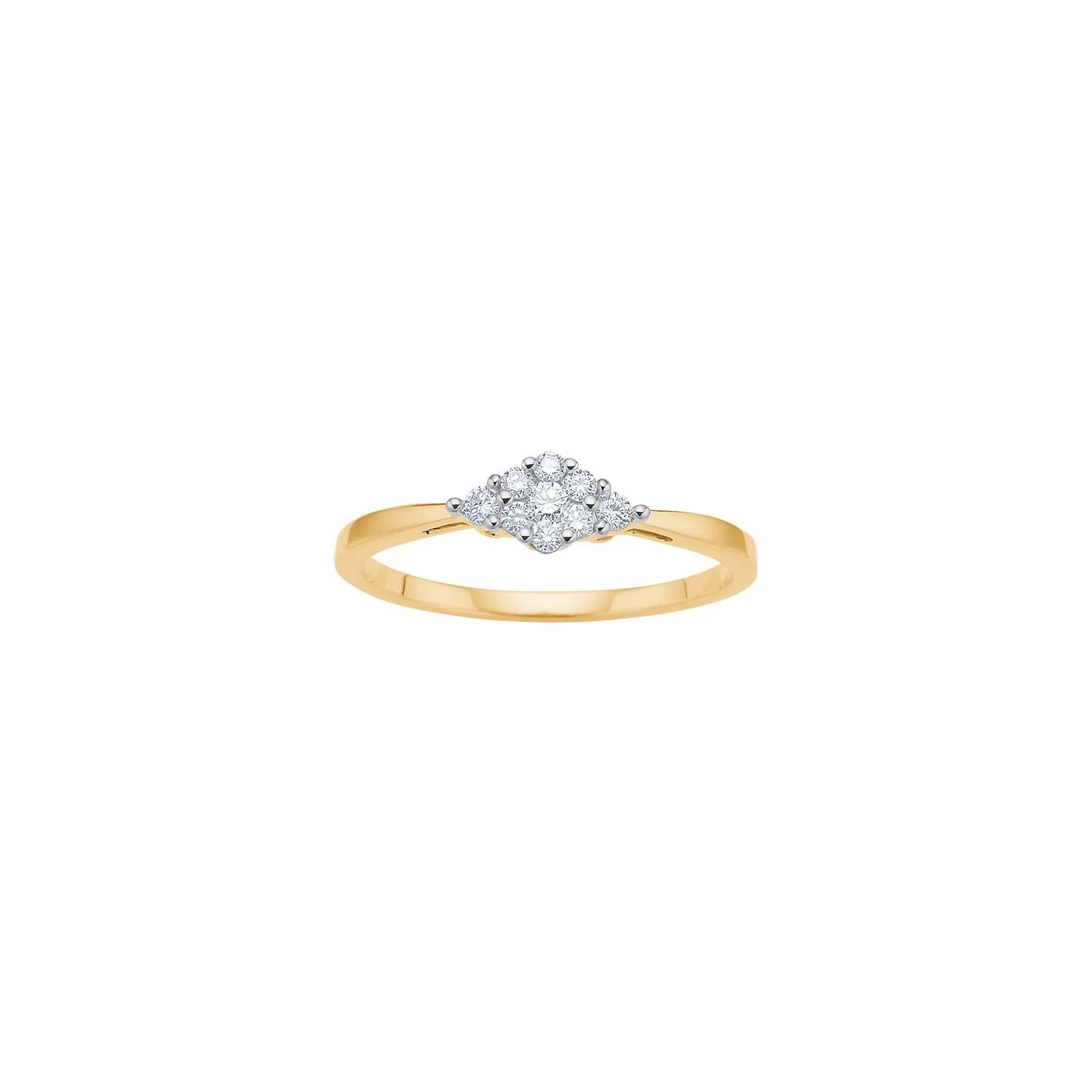 14kt. guldring m/dia. 0.15ct W/SI - Urma.dk