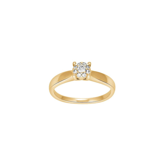 14kt. guldring m/dia. 0.16ct W/SI - Urma.dk