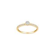 14kt. guldring m/dia. 0.16ct W/SI - Urma.dk
