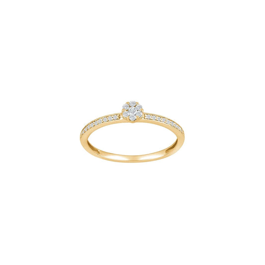14kt. guldring m/dia. 0.16ct W/SI - Urma.dk