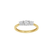 14kt. guldring m/dia. 0.16ct W/SI - Urma.dk
