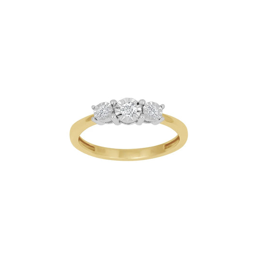 14kt. guldring m/dia. 0.16ct W/SI - Urma.dk