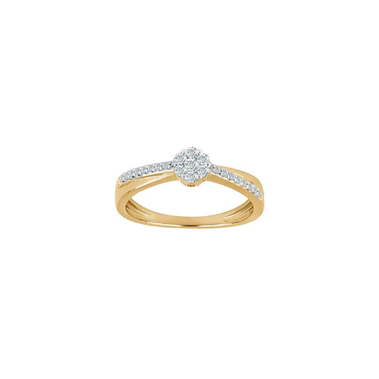 14kt. guldring m/dia. 0.25ct W/SI - Urma.dk