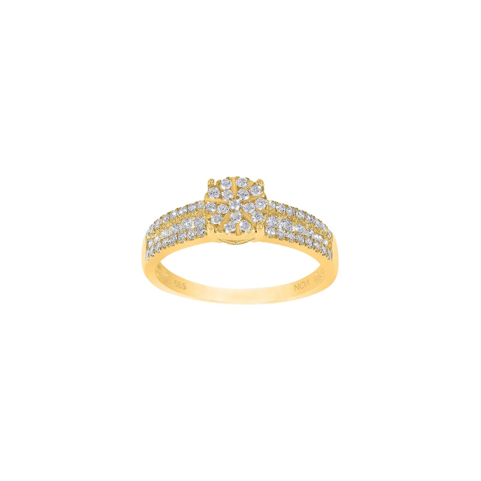 14kt. guldring m/dia. 0.48 ct W/SI - Urma.dk