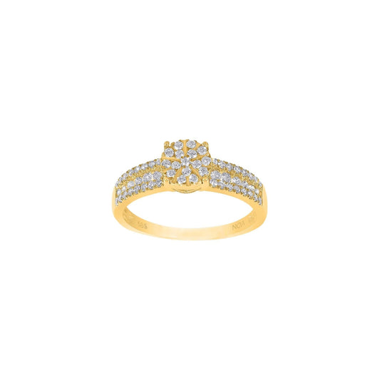 14kt. guldring m/dia. 0.48 ct W/SI - Urma.dk