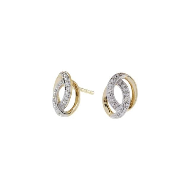14kt. guldsørestikker m/dia. 0.020ct. W/SI - Urma.dk
