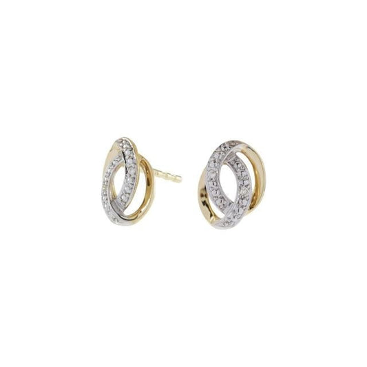 14kt. guldsørestikker m/dia. 0.020ct. W/SI - Urma.dk