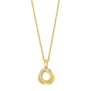 14kt. guldvedhæng m. 0,04ct TW/SI inkl. forg. kæde - Urma.dk