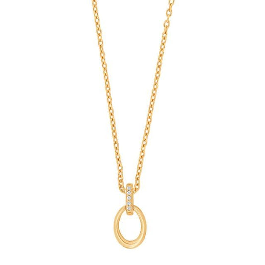 14kt. guldvedhæng m/dia. 0,015ct W/SI inkl. forg - Urma.dk