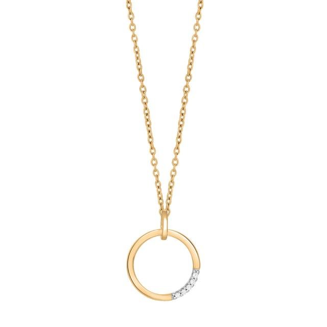 14kt. guldvedhæng m/dia. 0.025ct W/PI inkl. Forg - Urma.dk