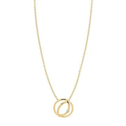 14kt. guldvedhæng m/dia. 0.02ct W/PI og forg. kæde - Urma.dk