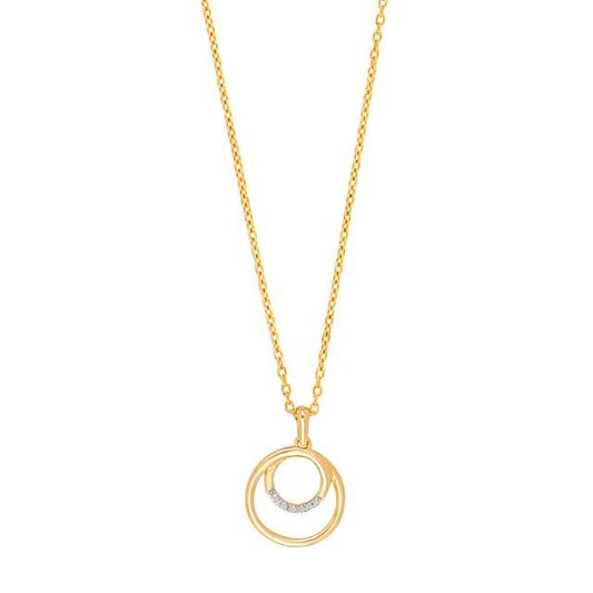 14kt. guldvedhæng m/dia. 0.02ct W/SI inkl. forg. - Urma.dk