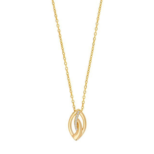 14kt. guldvedhæng m/dia. 0.02ct W/SI inkl. forg. - Urma.dk