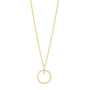 14kt. guldvedhæng m/dia. 0.02ct W/SI og forg. kæde - Urma.dk