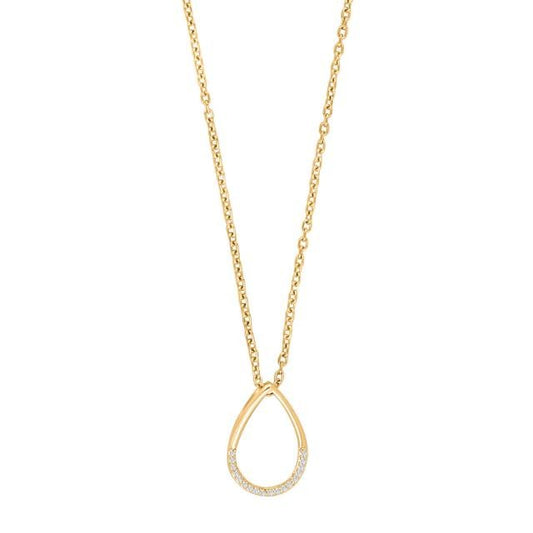 14kt. guldvedhæng m/dia. 0.03ct W/SI inkl. forg. - Urma.dk