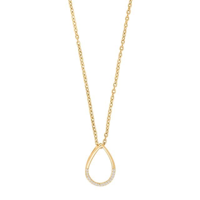 14kt. guldvedhæng m/dia. 0.03ct W/SI inkl. forg. - Urma.dk