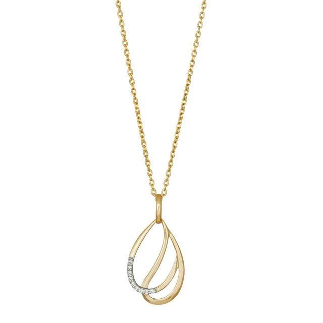 14kt. guldvedhæng m/dia. 0.045ct W/SI inkl. forg. - Urma.dk