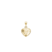 14KT HJERTE DIAM.1 X 0,01 CT W/PI 11 X 1