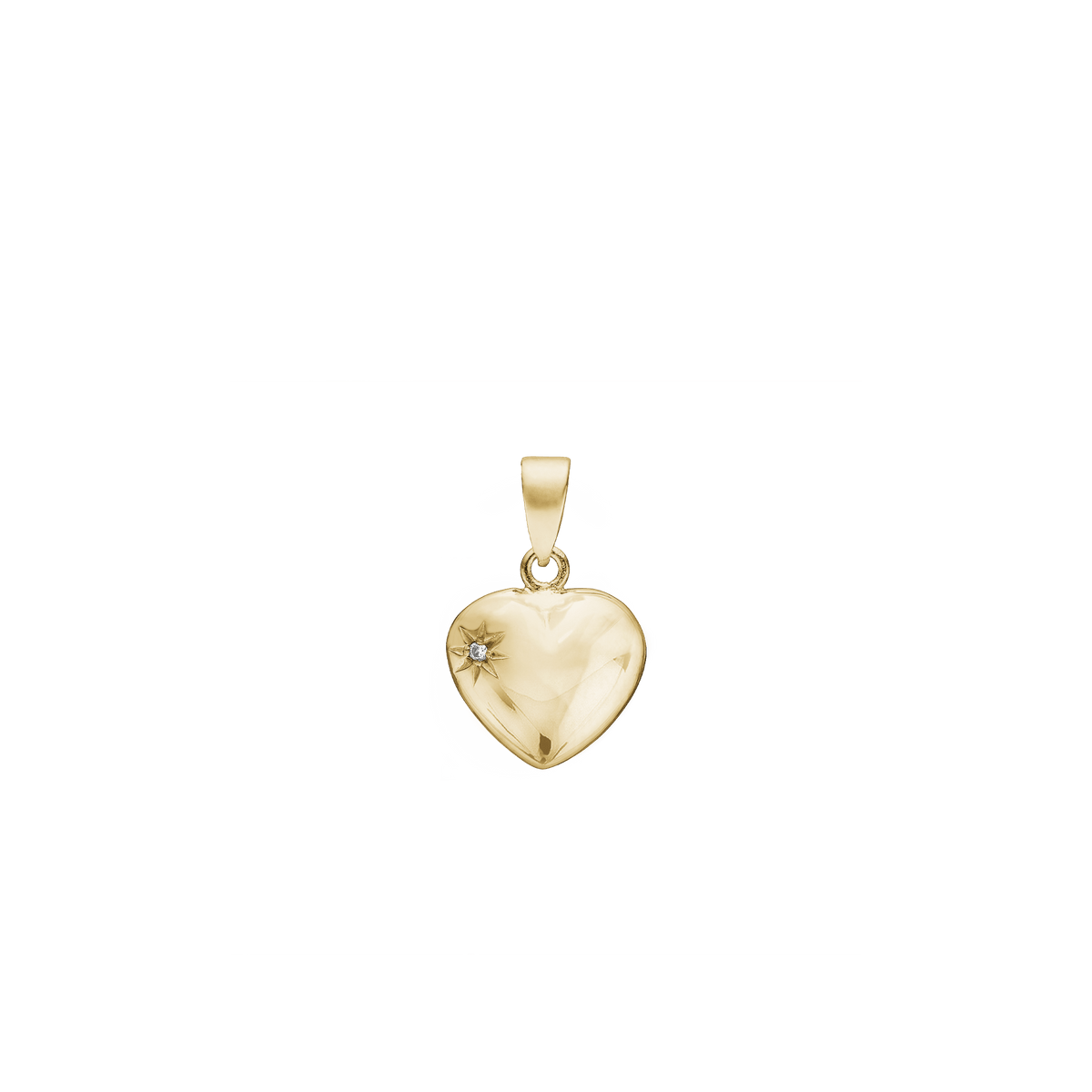 14KT HJERTE DIAM.1 X 0,01 CT W/PI 11 X 1