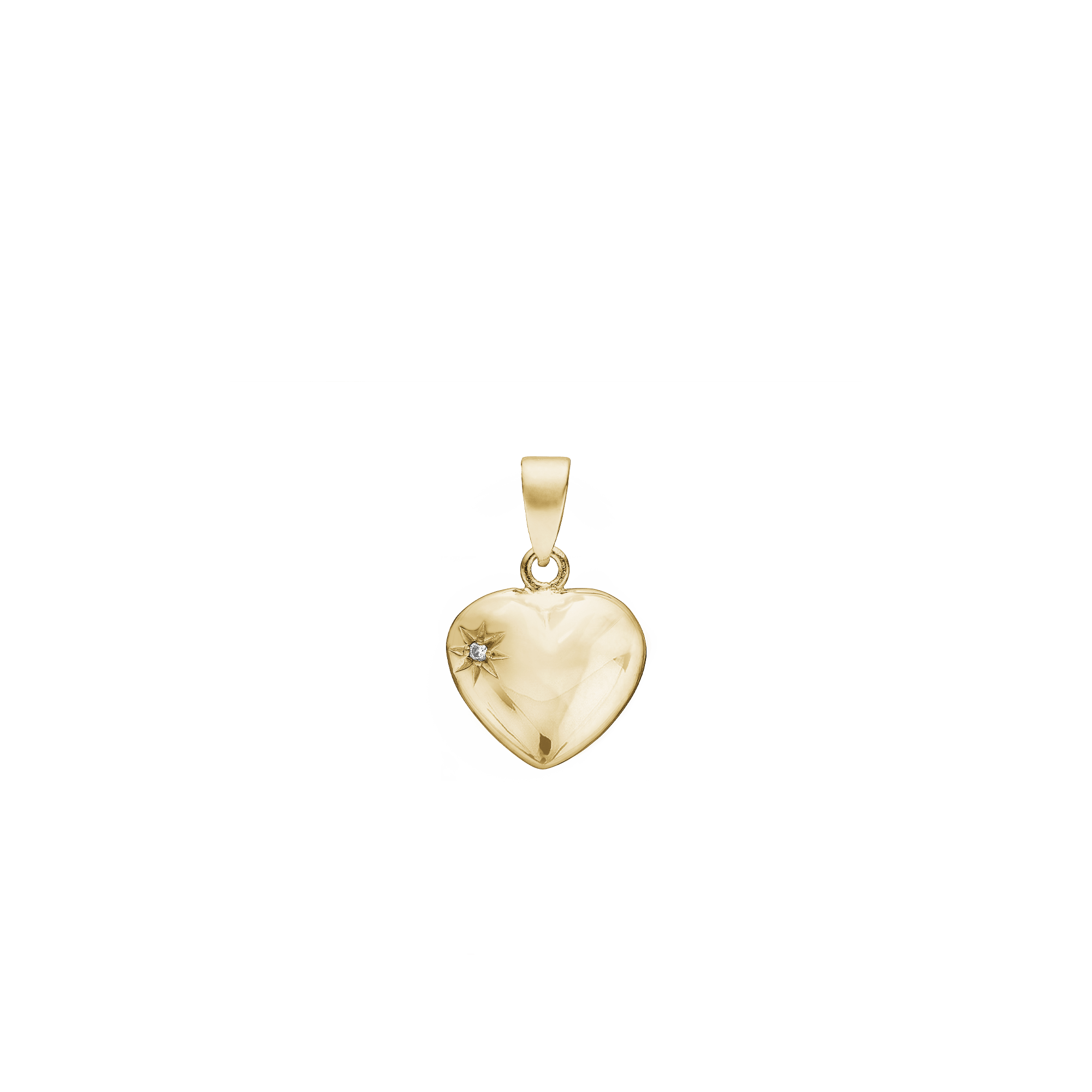 14KT HJERTE DIAM.1 X 0,01 CT W/PI 11 X 1