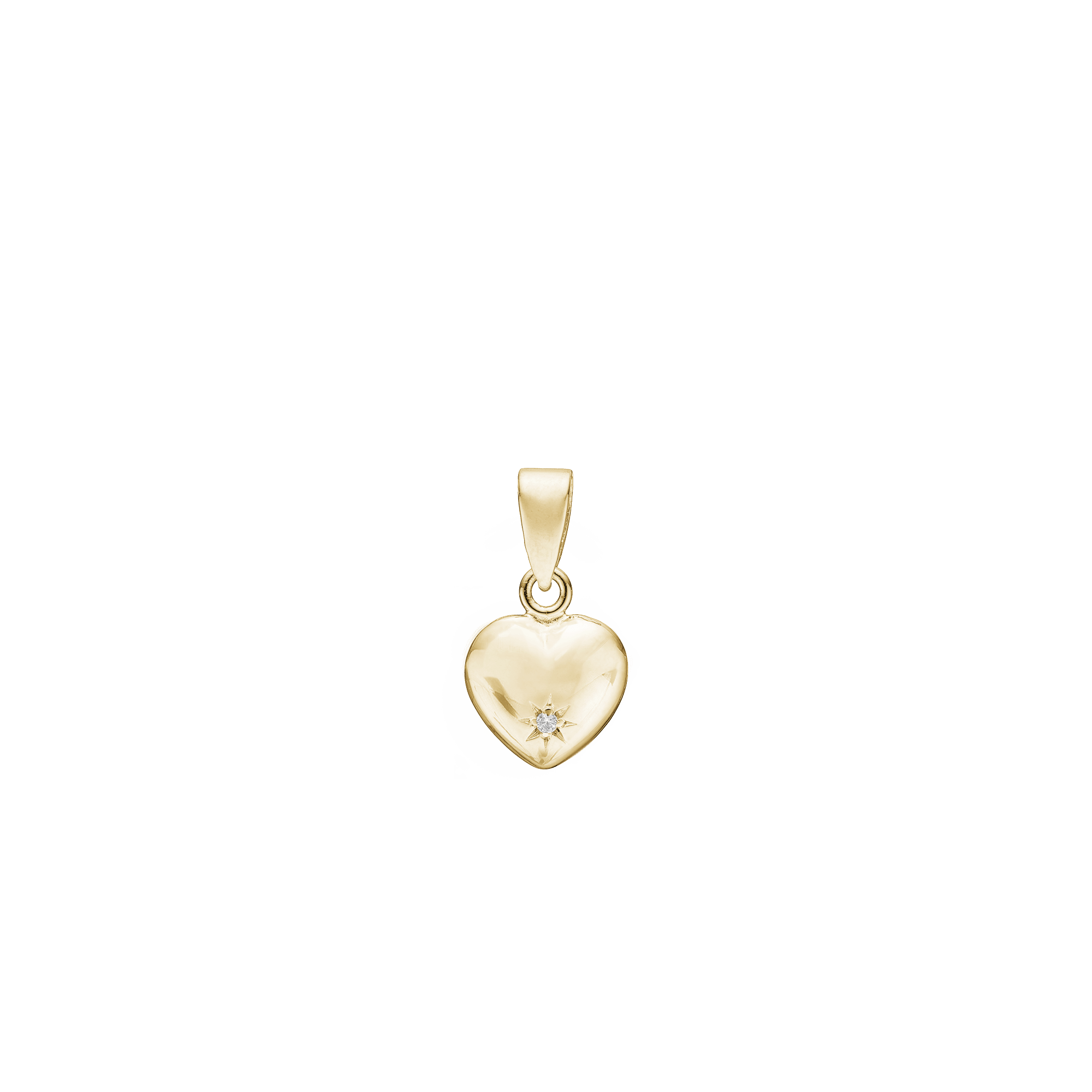 14KT HJERTE DIAM.1 X 0,01 CT W/PI 8,5X9 