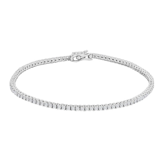 14kt. hvidgulds tennisarmbånd dia 1.54ct W/SI - Urma.dk