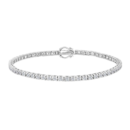 14kt. hvidgulds tennisarmbånd dia. 2.0ct W/SI - Urma.dk