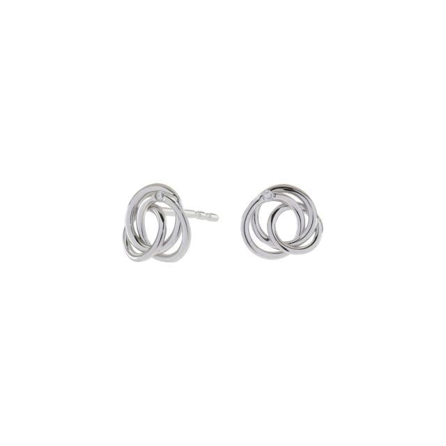 14kt. hvidguldsørestikker m/dia. 0.020ct. W/SI - Urma.dk