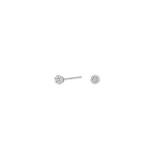 14kt. hvidguldsørestikker m/dia. 0.04ct W/SI - Urma.dk
