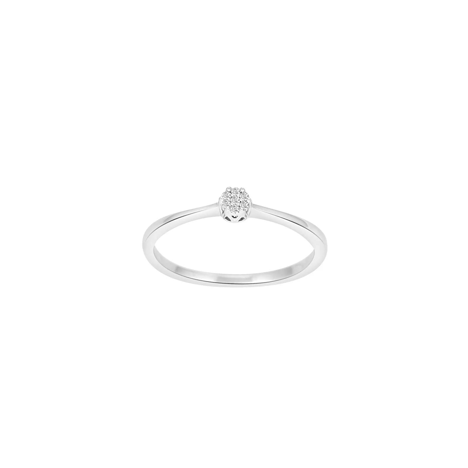 14kt. hvidguldsring m/ dia 0.03ct W/SI - Urma.dk