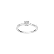 14kt. hvidguldsring m/dia. 0.03ct W/SI - Urma.dk