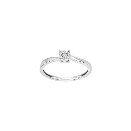 14kt. hvidguldsring m/dia. 0.03ct W/SI - Urma.dk