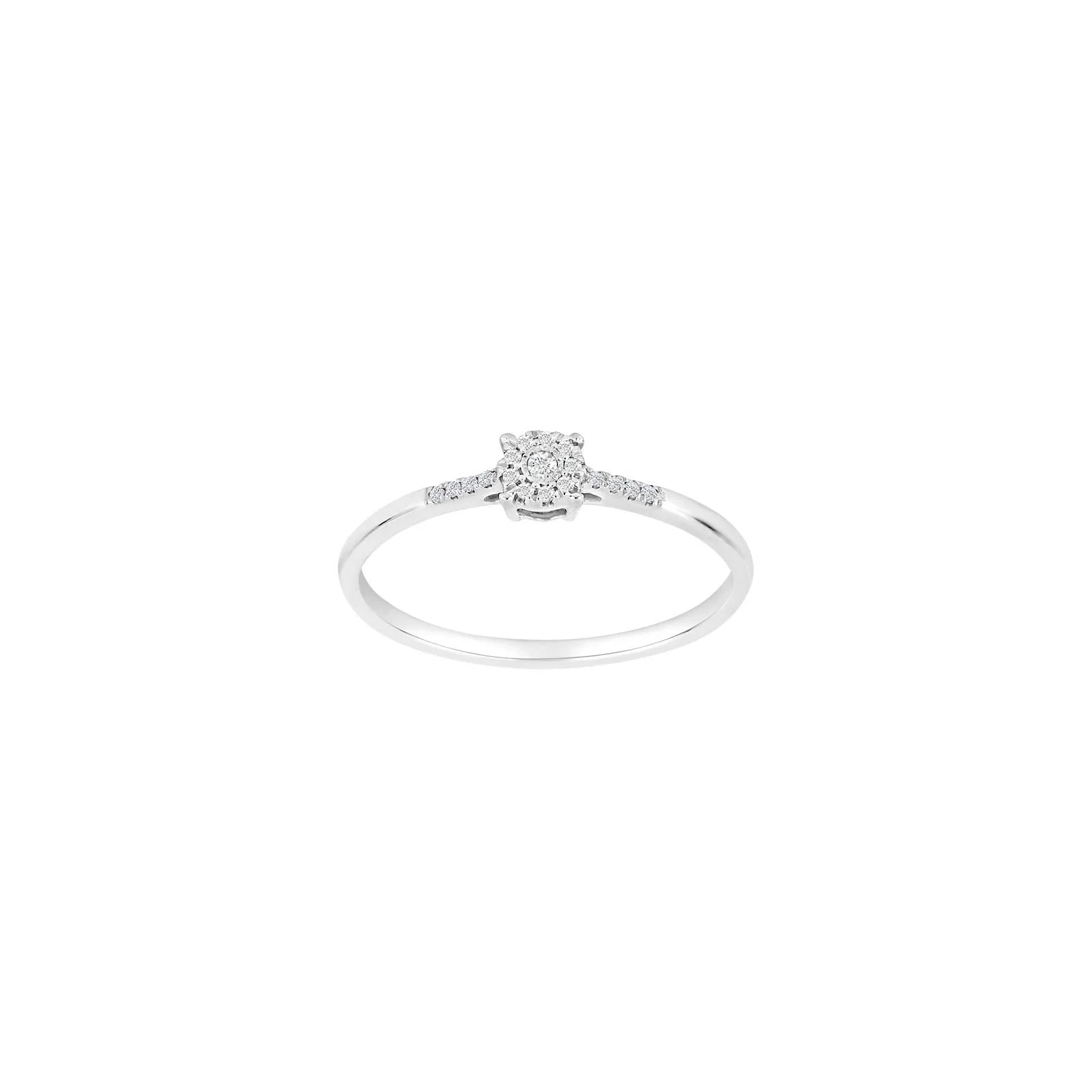 14kt. hvidguldsring m/dia. 0.06ct W/SI - Urma.dk