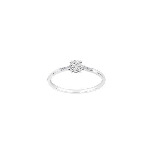 14kt. hvidguldsring m/dia. 0.06ct W/SI - Urma.dk