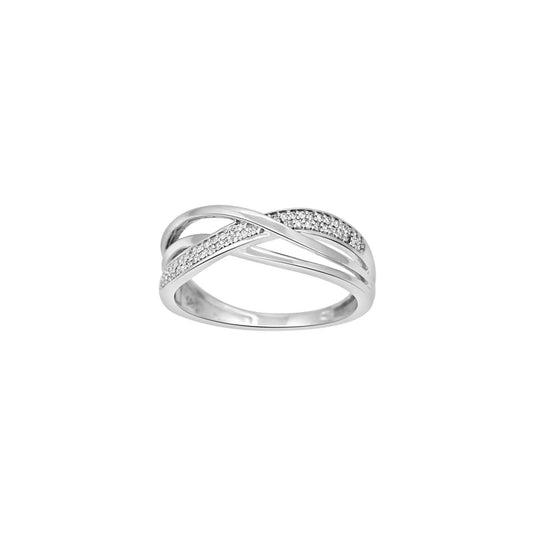 14kt. hvidguldsring m/dia. 0.09ct W/SI - Urma.dk