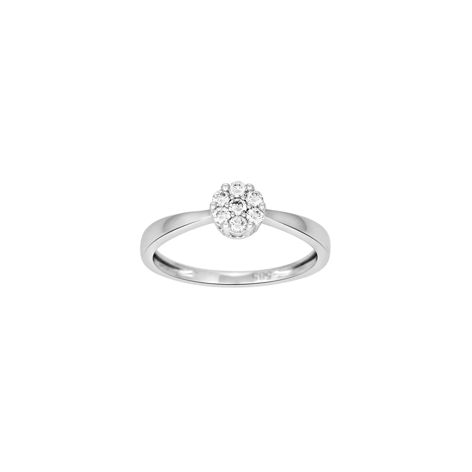 14kt. hvidguldsring m/dia 0.14ct W/SI - Urma.dk