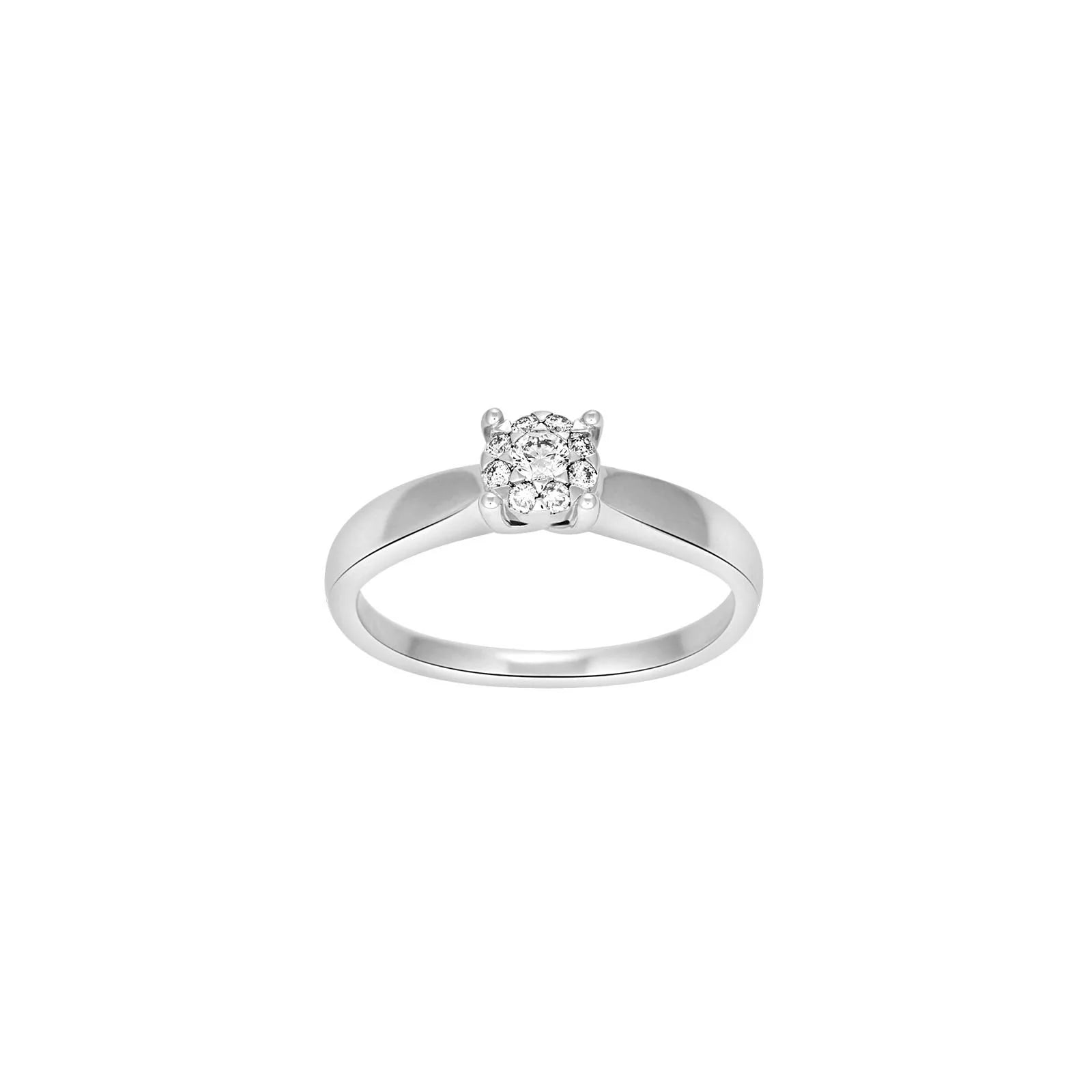 14kt. hvidguldsring m/dia. 0.16ct W/SI - Urma.dk