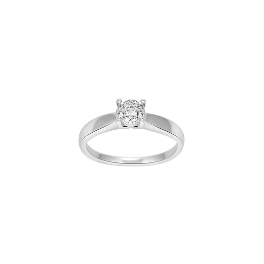 14kt. hvidguldsring m/dia. 0.16ct W/SI - Urma.dk