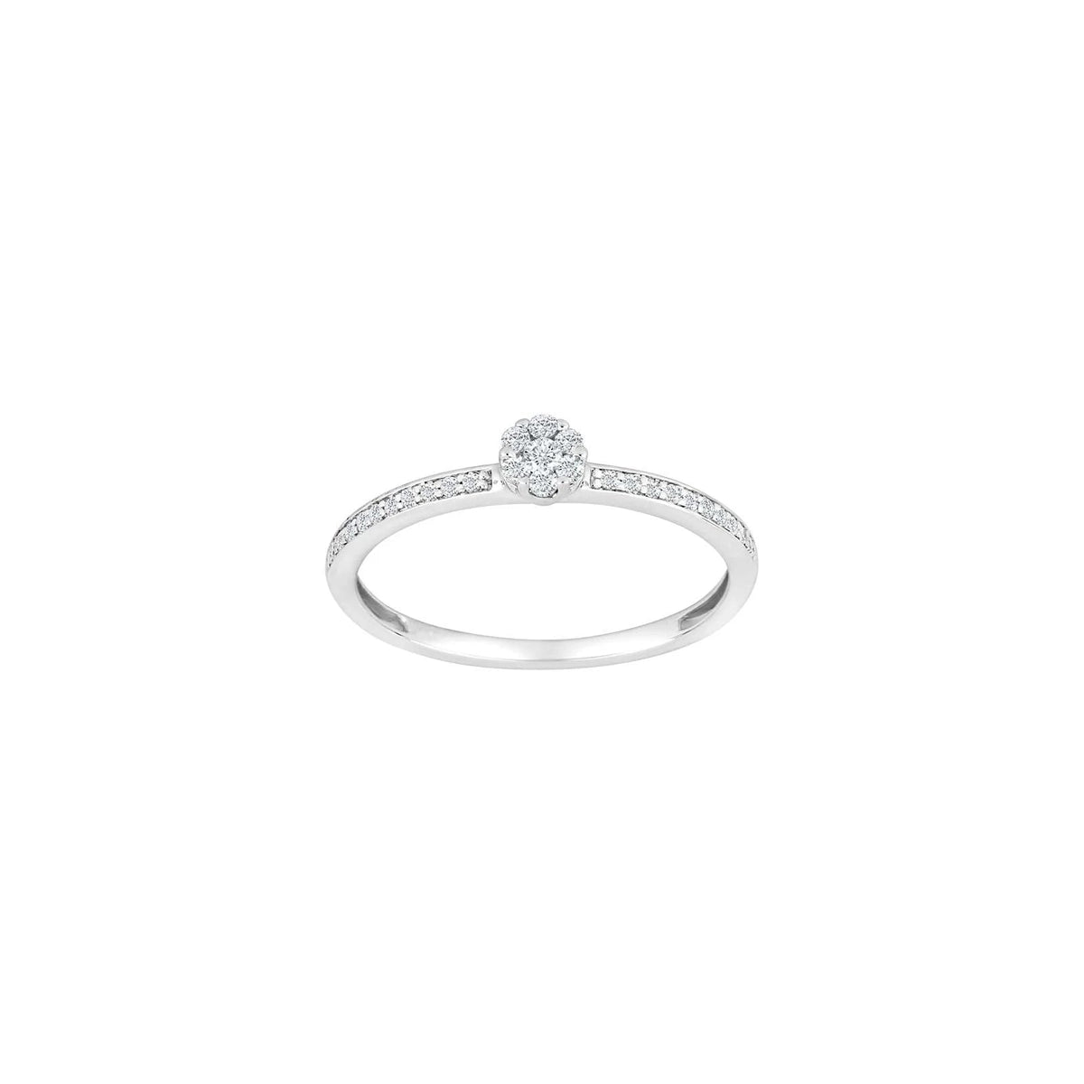 14kt. hvidguldsring m/dia. 0.16ct W/SI - Urma.dk